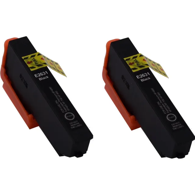 KATRIZ huismerk inkt voor|Epson C13T26314010|13ml | ( 2stuks) - Met chip Foto Zwart