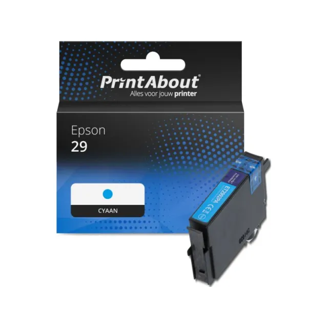 PrintAbout huismerk Inktcartridge 29 (C13T29824012) Cyaan Geschikt voor Epson