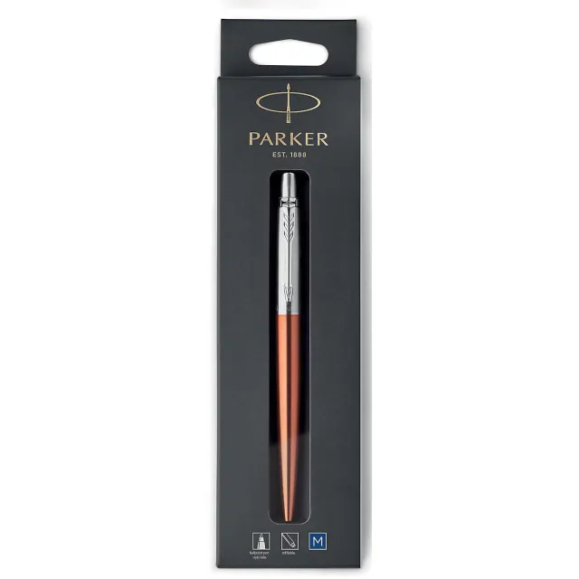 Parker Jotter balpen Chelsea Orange CT, op blister blauw
