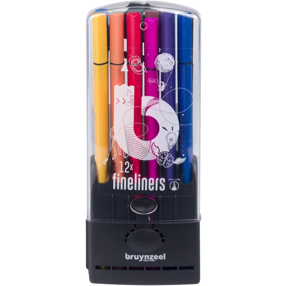 Bruynzeel Fineliner Bruynzeel Teens 0,4mm ass 12 stuks