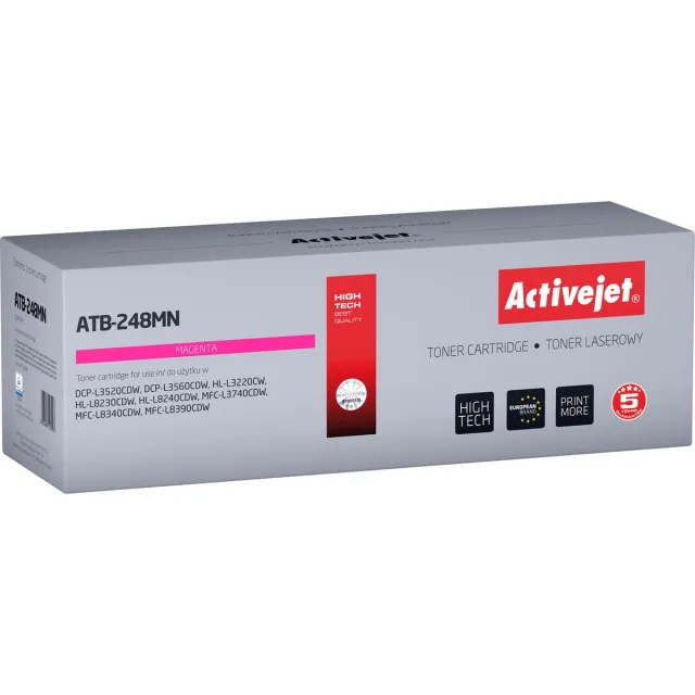 ActiveJet ATB-248MN Toner voor Brother printers; Vervanging Brother TN248M; Supreme; 1000 pagina's; paars) Violet