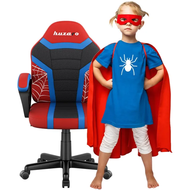 Huzaro Ranger 1.0 Spider Mesh - Kinder Gaming Stoel - Bureaustoel voor Kinderen - Rood/zwart Verschillende
