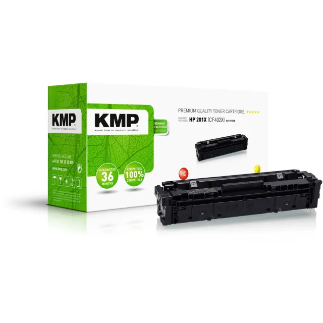 KMP H-T215YX Tonercassette vervangt HP 201X, CF402X Geel 2300 bladzijden Compatibel Toner