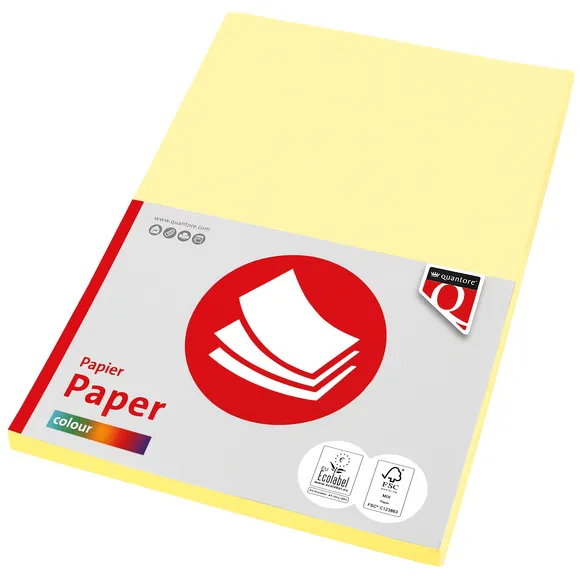 Quantore Kopieerpapier Quantore Colour A4 120gr kanariegeel 100 vel