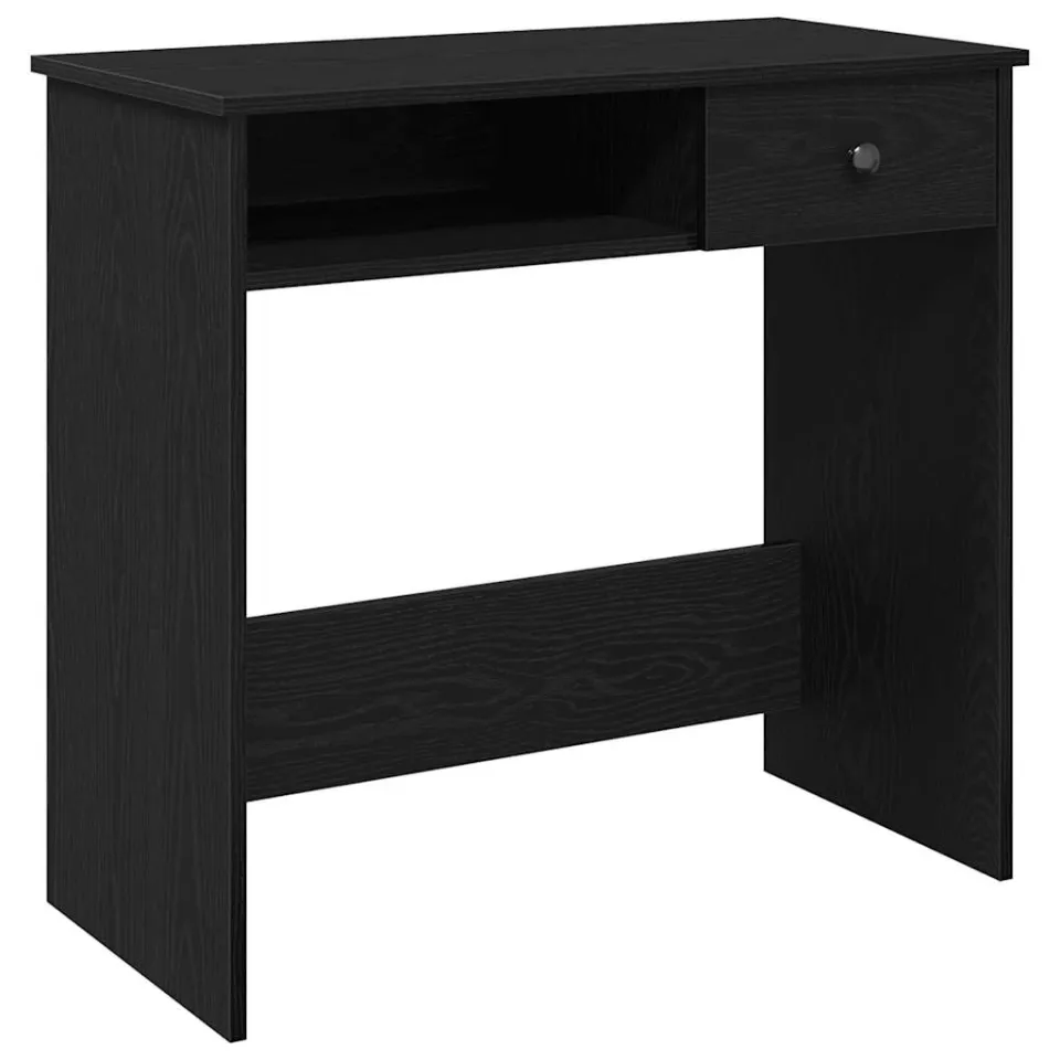 vidaXL Bureau 80x40x75 cm bewerkt hout zwart, foto 3
