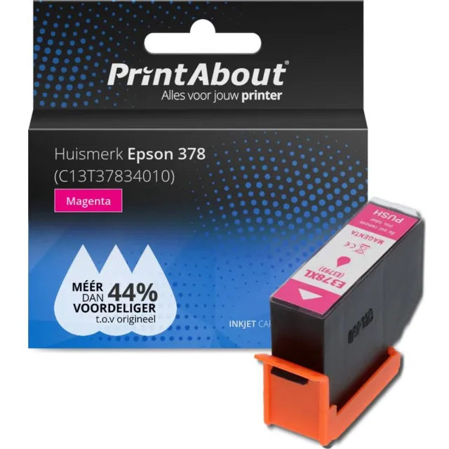 PrintAbout Huismerk Epson 378 (C13T37834010) Inktcartridge Magenta
