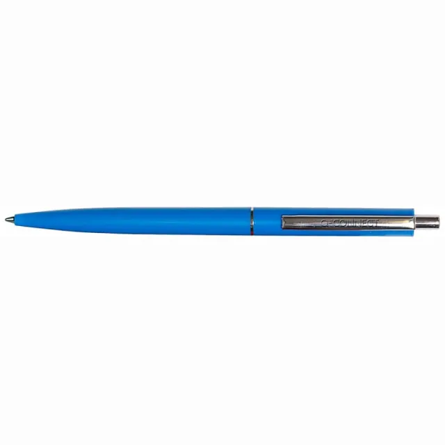Q-CONNECT balpen, 0,7 mm, medium punt, metalen clip, blauw, doos van 50 stuks