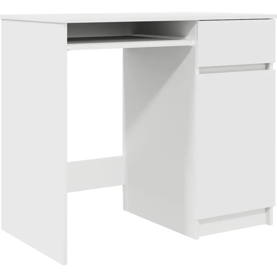 vidaXL Bureau 86x49x76 cm spaanplaat wit