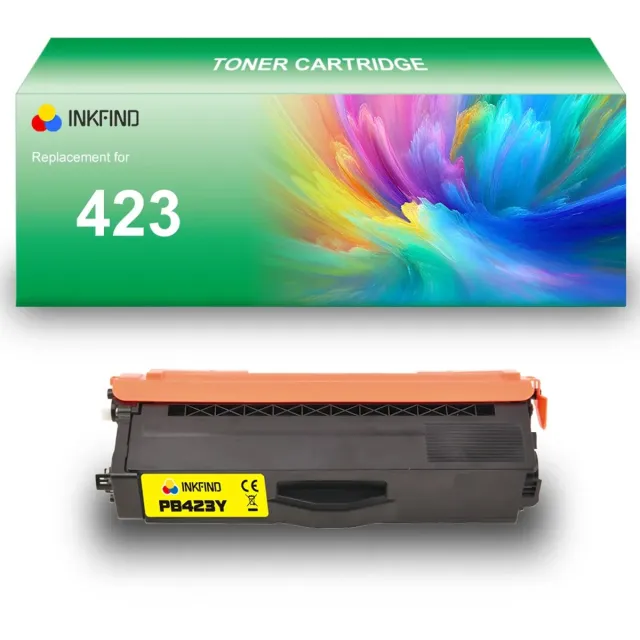 INKFIND TN423 Geel tonercartridge compatibel met Brother TN423 TN-423 Geel toner cartridge - 1-pack Geel Geel x 1