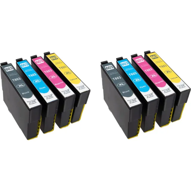 Ipexnl geschikt voor Epson 603 / 603XL inkt cartridges 2x Multipack 4 inktpatronen Epson Expression Home XP2100, XP2105, XP2150, XP3250, XP2155, XP3100, XP3105, XP4100, XP4105, XP4150, XP4155, WorkForce WF2810, WF2830, WF2840DWF, WF2850DWF, WF2870DWF