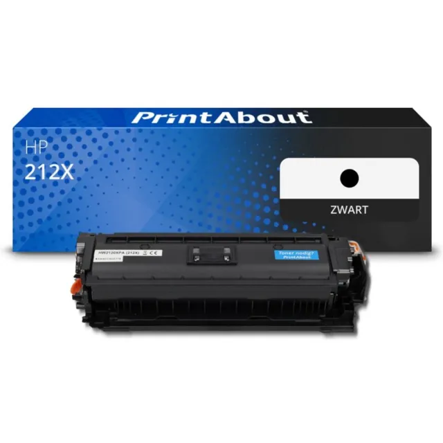 PrintAbout huismerk Toner 212X (W2120X) Zwart Hoge capaciteit geschikt voor HP