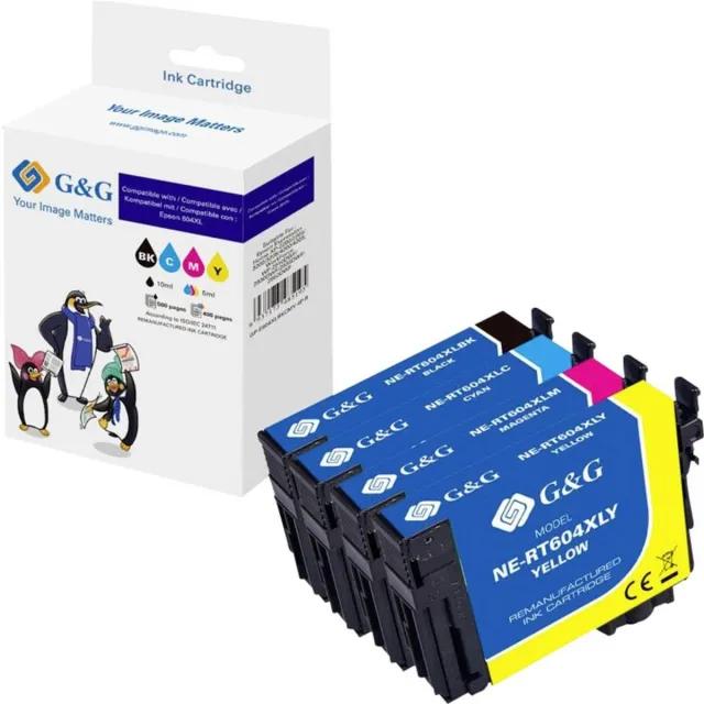 G&G NP-R2-0604XLBKCMY-R inktcartridge 1 stuk(s) Compatibel Zwart, Cyaan, Magenta, Geel Zwart;Cyaan;Magenta;Geel