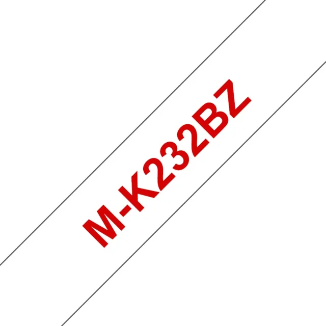 Brother MK-232BZ - 12mm - red on white for PT-55PT/PT-65/-75/-80 / BB4 Rood