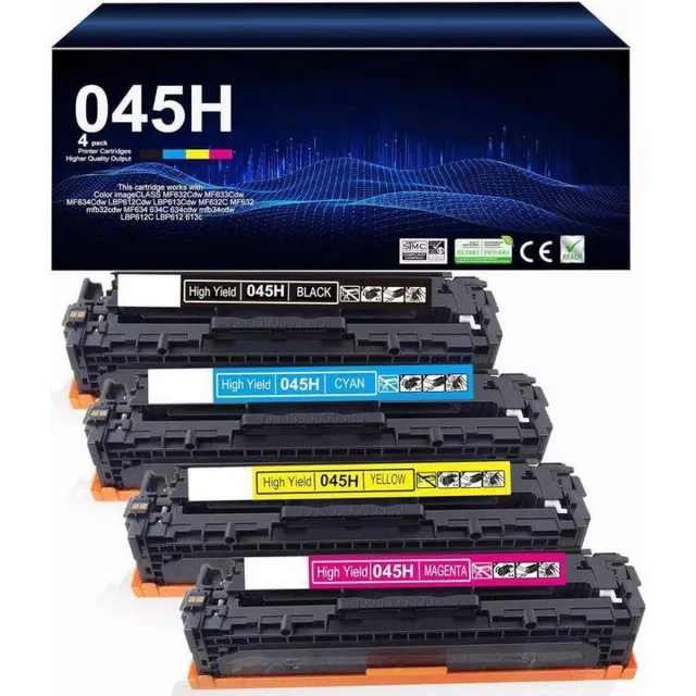WeCare 4-pack | Toners Geschikt voor Canon 045 / 045H | Geschikt voor Canon i-Sensys LBP611CN - LBP613CDW - MF631CN - MF633CDW - MF635CX Multipack 4 toners