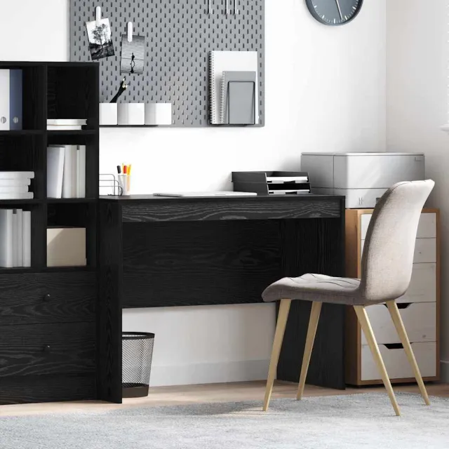 vidaXL Bureau Zwart Eiken 100 x 50 x 76 cm, foto 2