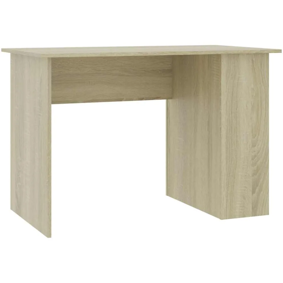 vidaXL Bureau 110x60x73 cm bewerkt hout sonoma eikenkleurig, foto 3
