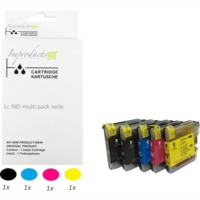 Improducts Inkt cartridges - Alternatief Brother LC-985 / 985 multi pack + zwartv v4