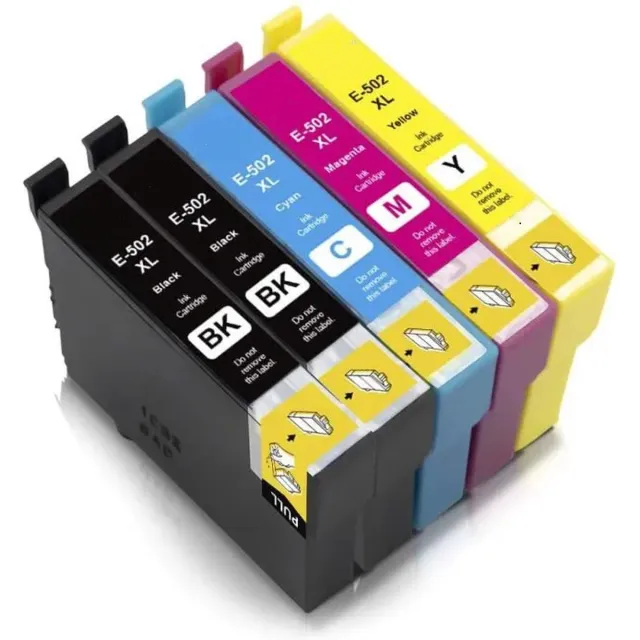 Ipexnl geschikt voor Epson inktcartridges voor Epson 502XL, Epson 502 XL, Epson 502 multipack van 5 kleuren geschikt voor o.a. printers Epson Expression Home XP-5100 , XP-5105, Epson WorkForce WF-2860 DWF , WF-2865 DWF Multi packv5x