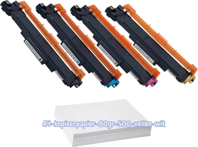 KATRIZ Huismerk Toner TN247 /TN-247/TN243/TN-243(Zwart+Cyaan+Magenta+Geel )–1x Pak A4 printpapier - Geschikt voor Brother DCP-L3510CDW /DCP-L3550CDW /HL-L3210CW /HL-L3230 CDW /HL-L3270CDW /MFC-L3710CW /MFC-L3730CDN /MFC-L3750CDW /MFC-L3770CDW Zwart, Cyaan, Magenta, Geel