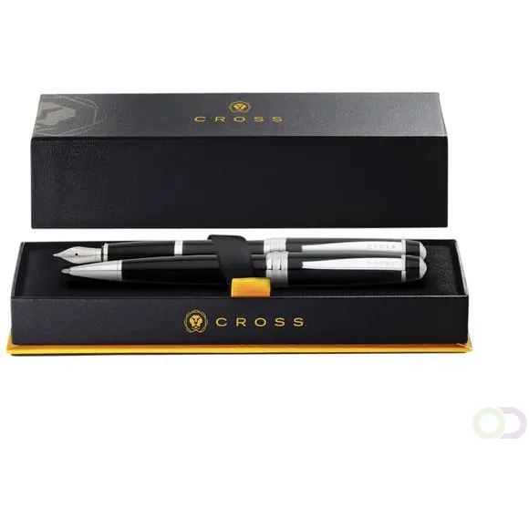 Cross Schrijfset Cross balpen en vulpen Bailey medium zwart
