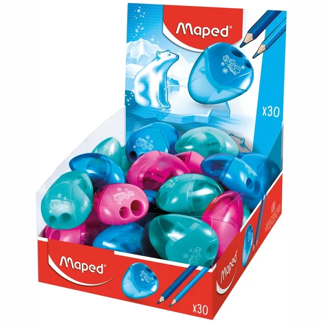 Maped Puntenslijper Maped Igloo 2gaats display á 30 stuks assorti