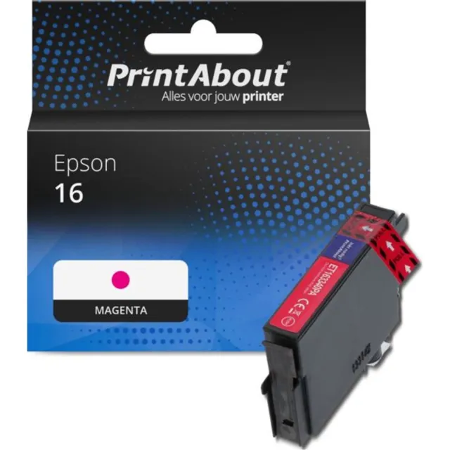 PrintAbout huismerk Inktcartridge 16 (C13T16234012) Magenta geschikt voor Epson