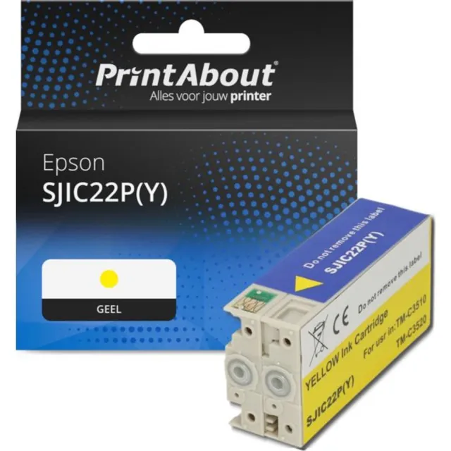 PrintAbout huismerk Inktcartridge SJIC22P(Y) Geel geschikt voor Epson