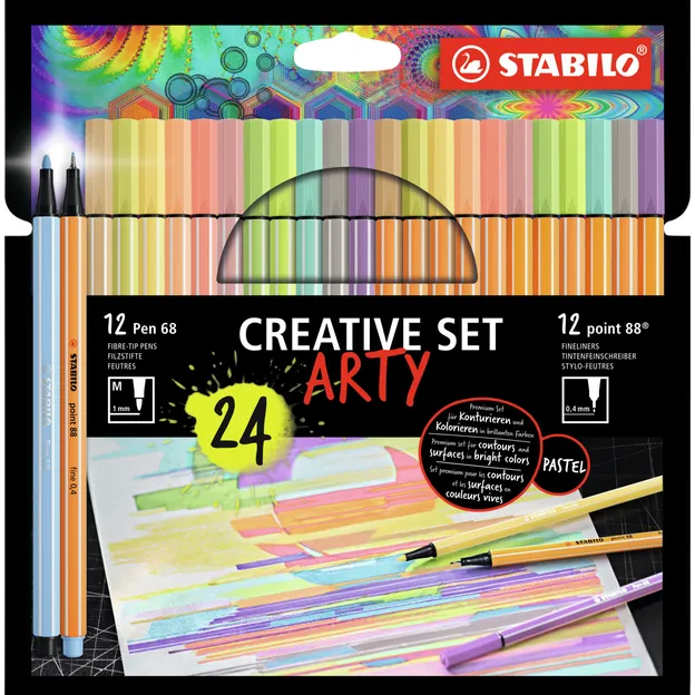 Creative set STABILO 8868/24 Arty assorti etui à 24 stuks
