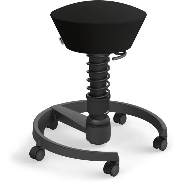 Aeris Swopper Low - ergonomische bureaustoel - zachte wielen - zwart frame - kunstleder Mediflex - zwart zwart-zwart