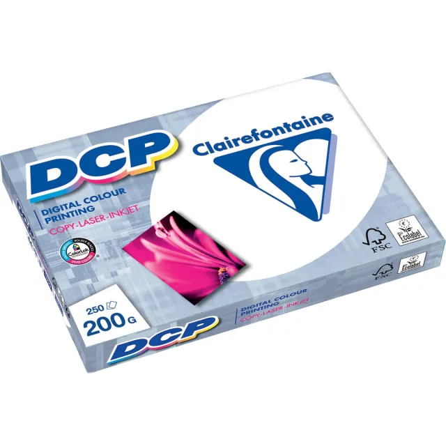 Clairefontaine DCP presentatiepapier ft A4, 200 g, pak van 250 vel wit
