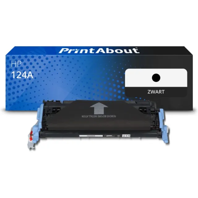 PrintAbout huismerk Toner 124A (Q6000A) Zwart Geschikt voor HP