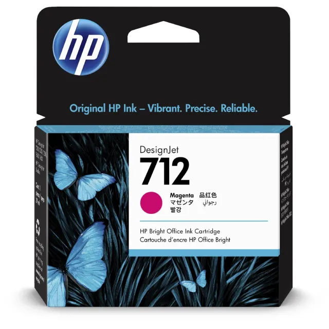 HP inktcartridge 712, 29 ml, OEM 3ED68A, magenta