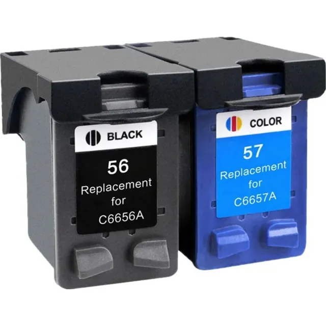 Inktkenners Inktcartridges Geschikt voor HP 56XL / HP 57XL | Zwart en kleur Geschikt voor DeskJet 450 - 5100 - 5145 - 5150 - 5151 - 5500 - 5550 - 5550C - 5551 - multipack - Inktpatronen - inkt (56 & 57)