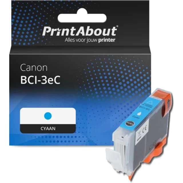 PrintAbout Huismerk Canon BCI-3eC Inktcartridge Cyaan