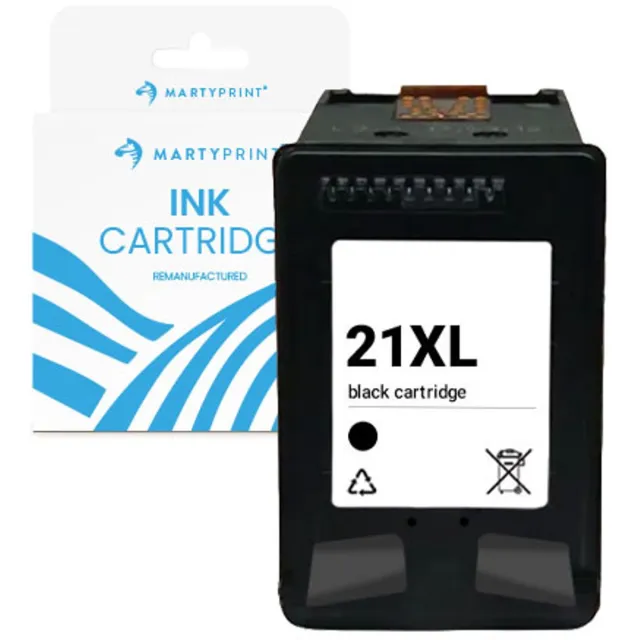 MartyPrint geschikt voor HP 21XL (C9351CE) inktcartridge zwart