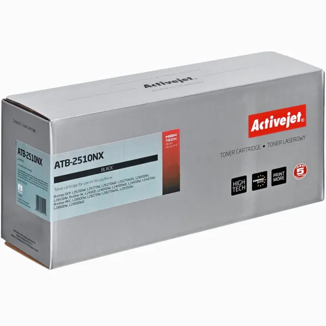ActiveJet ATB-2510NX Toner zamiennik Brother TN2510XL Supreme 3000 stron tonercartridge Compatibel Zwart