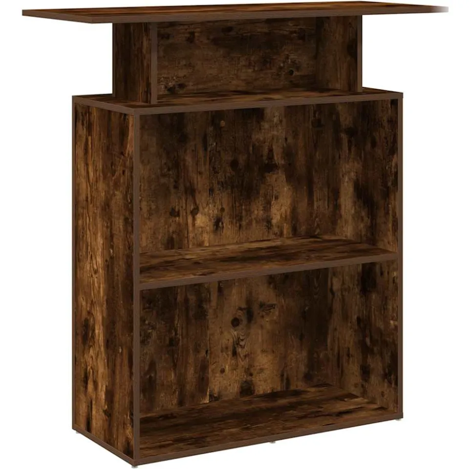 vidaXL Receptiebalie 100x40x104 cm bewerkt hout gerookt eikenkleurig, foto 3