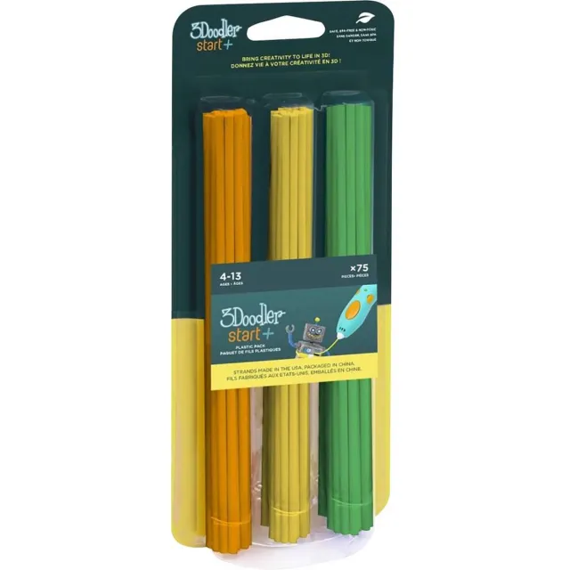3Doodler Start Navulverpakking 75 Kleurstaafjes - oranje/geel/groen oranje groen geel