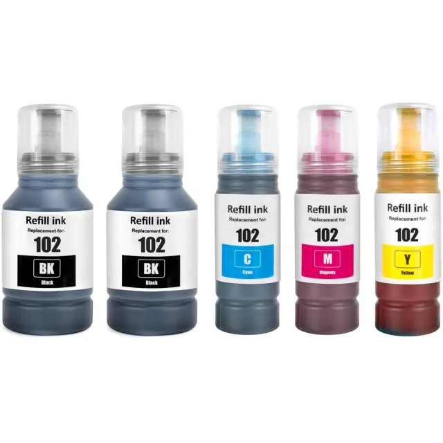 Boxstuff inkt geschikt voor Epson 102 – EcoTank Cartridges – Multipack 2x Navulfles (Zwart) – Geschikt voor ET-2710 / ET-2820 / ET-4800 Multipack 2x zwart