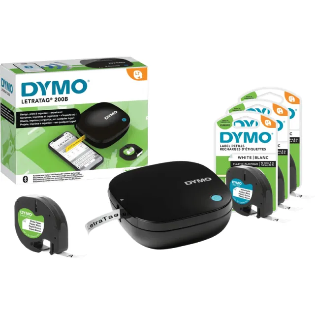 Dymo LetraTag 200B Bluetooth Labelprinter + 3 extra labels