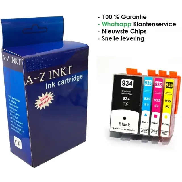 AtotZinkt Inktcartridges voor HP 934XL / 935XL | Multipack van 4 inktcartridges voor HP OfficeJet 6800, 6812, 6815, 6820, 6825, Pro 6230, Pro 6800 Series, Pro 6830, Pro 6835