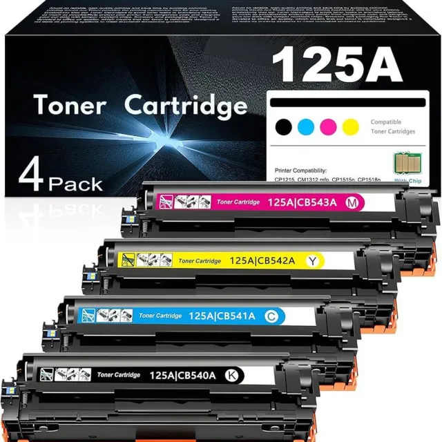 WeCare 4-pack | Geschikt voor HP 125 / HP 125A Toner cartridges - Geschikt voor HP Color LaserJet CM1312 - CP1210 - CP1215 - CP1217 - CP1510 - CP1515N - CP1518 Multipack 4 toners