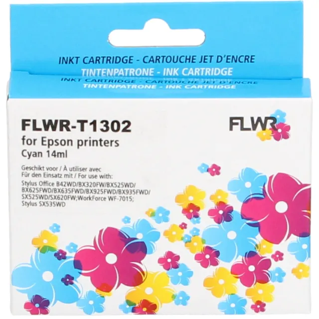 FLWR Cartridges / Epson T1302 / cyaan / Geschikt voor Epson