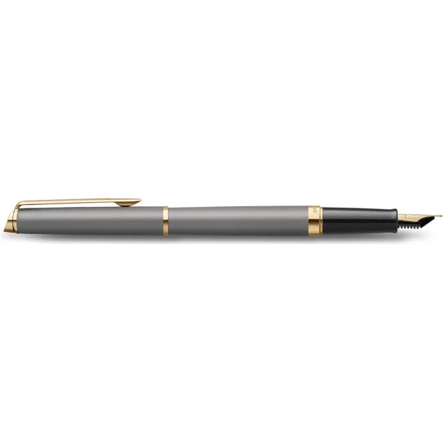 Waterman Hémisphère Metalic vulpen, fijn, grijs GT, giftbox