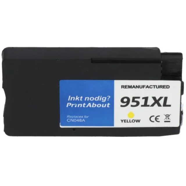 PrintAbout Huismerk HP 951XL (CN048AE) Inktcartridge Geel Hoge capaciteit