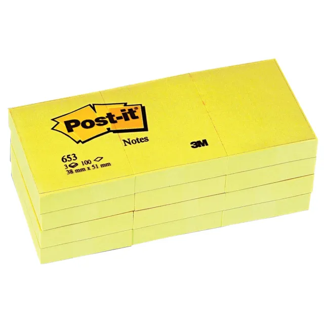 Post-It Notes , ft 38 x 51 mm, geel, blok van 100 vel