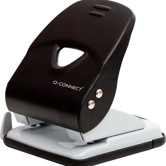 Q-CONNECT Light Duty perforator, metaal, 40 blad, zwart