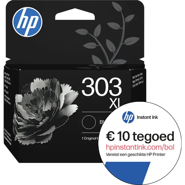 HP 303XL Zwarte Inktcartridge Origineel + €10 HP Instant Ink-tegoed - Tot 600 Pagina's