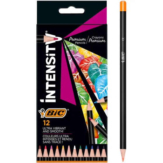 Bic Kleurpotloden Bic Intensity Premium assorti etui à 12 stuks