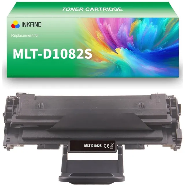 INKFIND MLT-D1082S Zwart tonercartridge Geschikt voor Samsung MLT-D108 MLT-D1082S 108S SU781A voor Samsung ML1640 ML1641 ML2240 ML2241 1 Pack Zwart Zwart x1